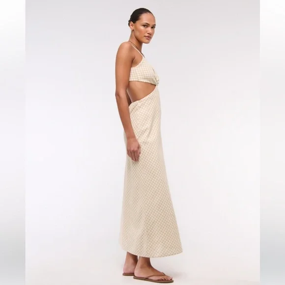 Abercrombie The Julia Slip Cut Out Maxi Dress - Picture 4 of 6